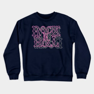 Pink and Black RocK n RolL Anagram Crewneck Sweatshirt